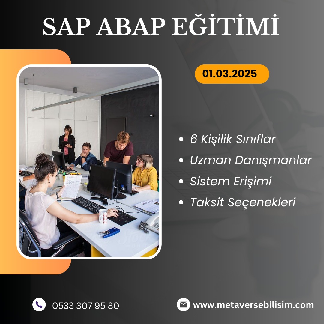 SAP ABAP EĞİTİMİNE UYGUN FİYATLARLA KAYIT OLMA FIRSATINI KAÇIRMAYIN