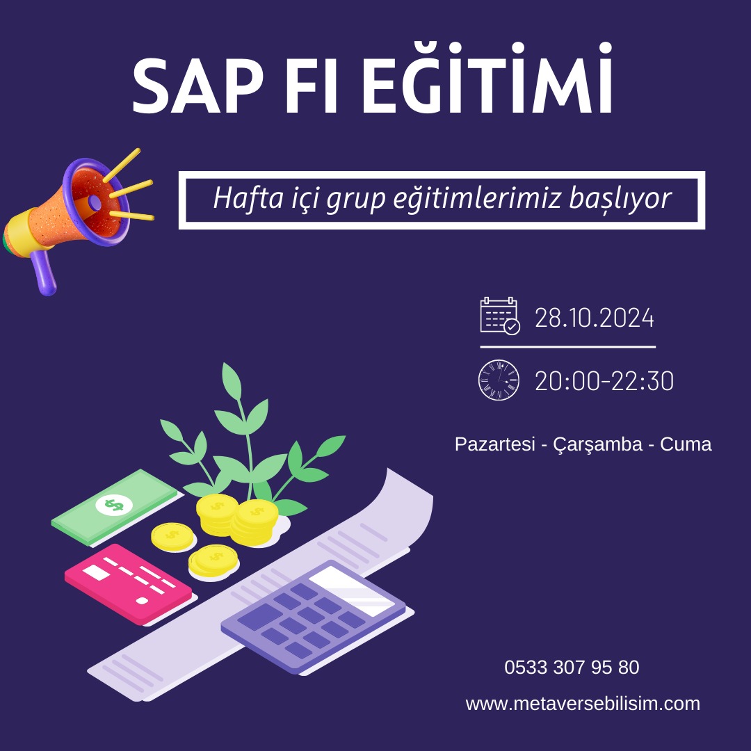 SAP FI HAFTAİÇİ GRUPLARI BAŞLIYOR